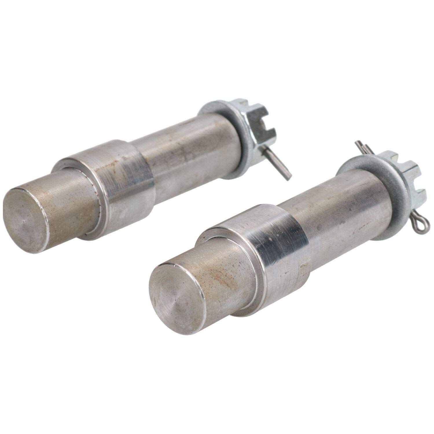 AB Tools 2-pak przyczepa wózek wózek piasty i osie zatrzaskowe 10 cm PCD z nakrętkami i nasadkami 750 kg