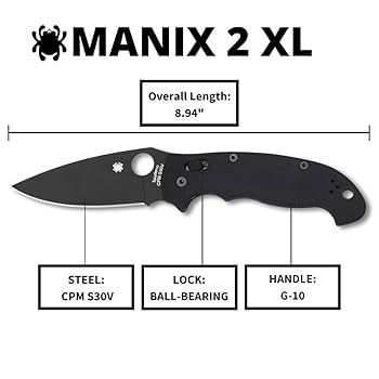 人気商品！ スパイダルコ ナイフ マニックス SPYDERCO KNIFE Amazon.com : Spyderco Manix 2 XL Signature Folding Utility