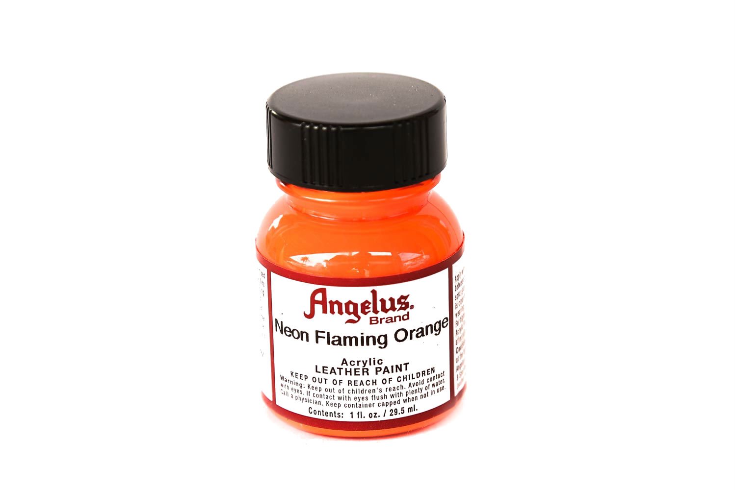 Angelus Neon Flaming Orange Acrylic Leather Paint