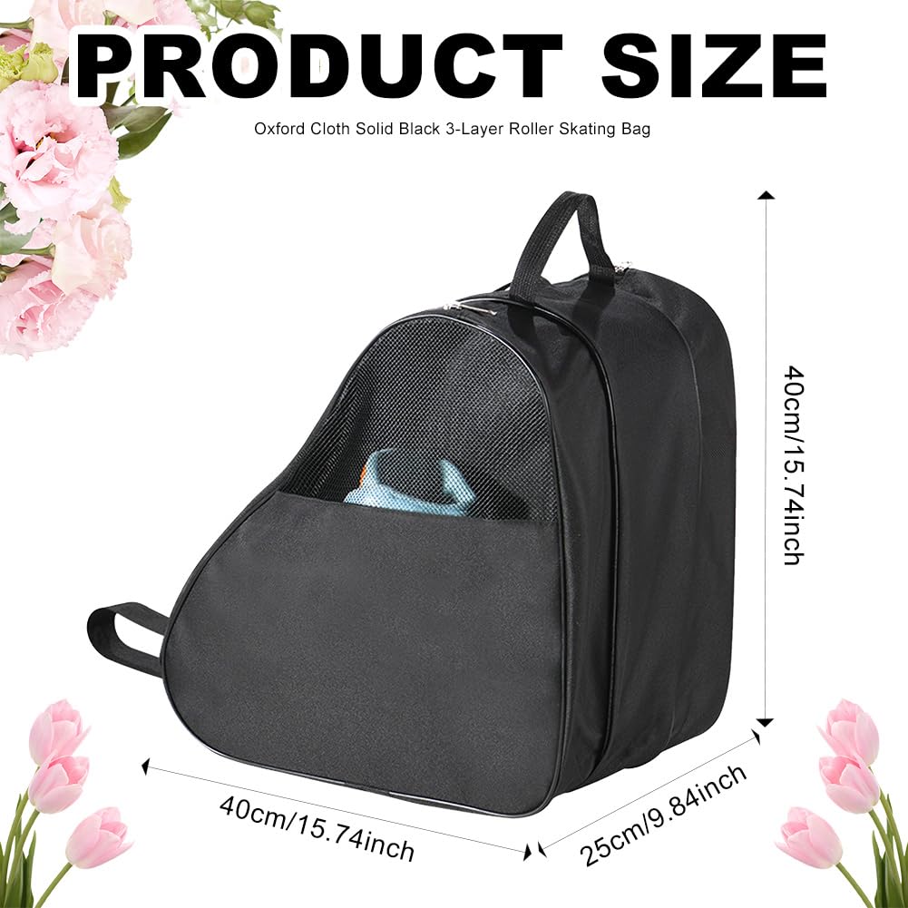 Borsa Pattini Rotelle Traspirante, Porta Pattini Ghiaccio e in Linea, Borsa da Pattinaggio per Uomo e Donna, Borsa da Trasporto per Ice Skate