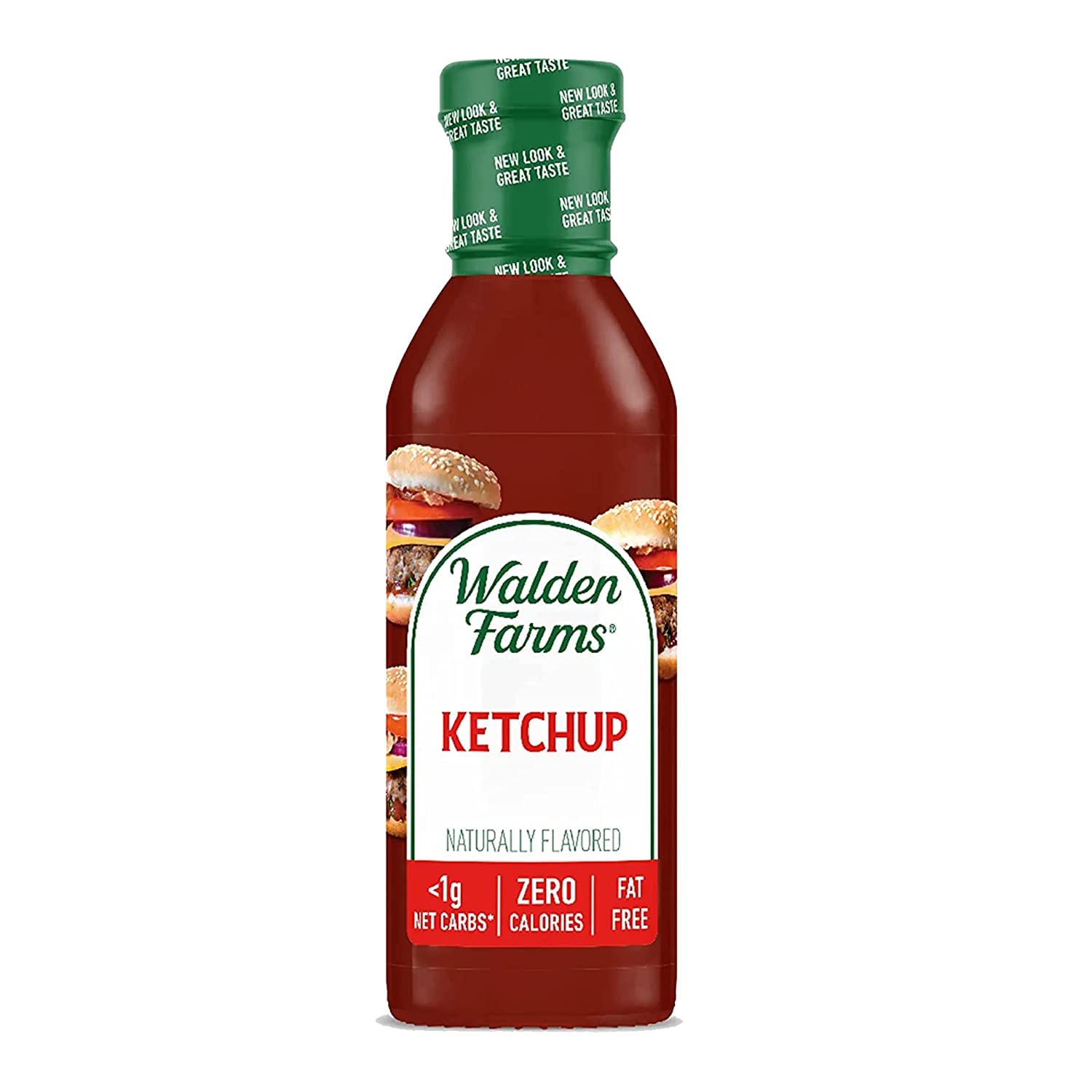 Walden Farms Ketchup 12 Oz. Bottle | Fresh & Delicious Salad Topping | 0g Net Carbs Condiment | Kosher Certified | Perfect for Fries | Burgers | Meatloaf | Pizza | Hotdogs and More