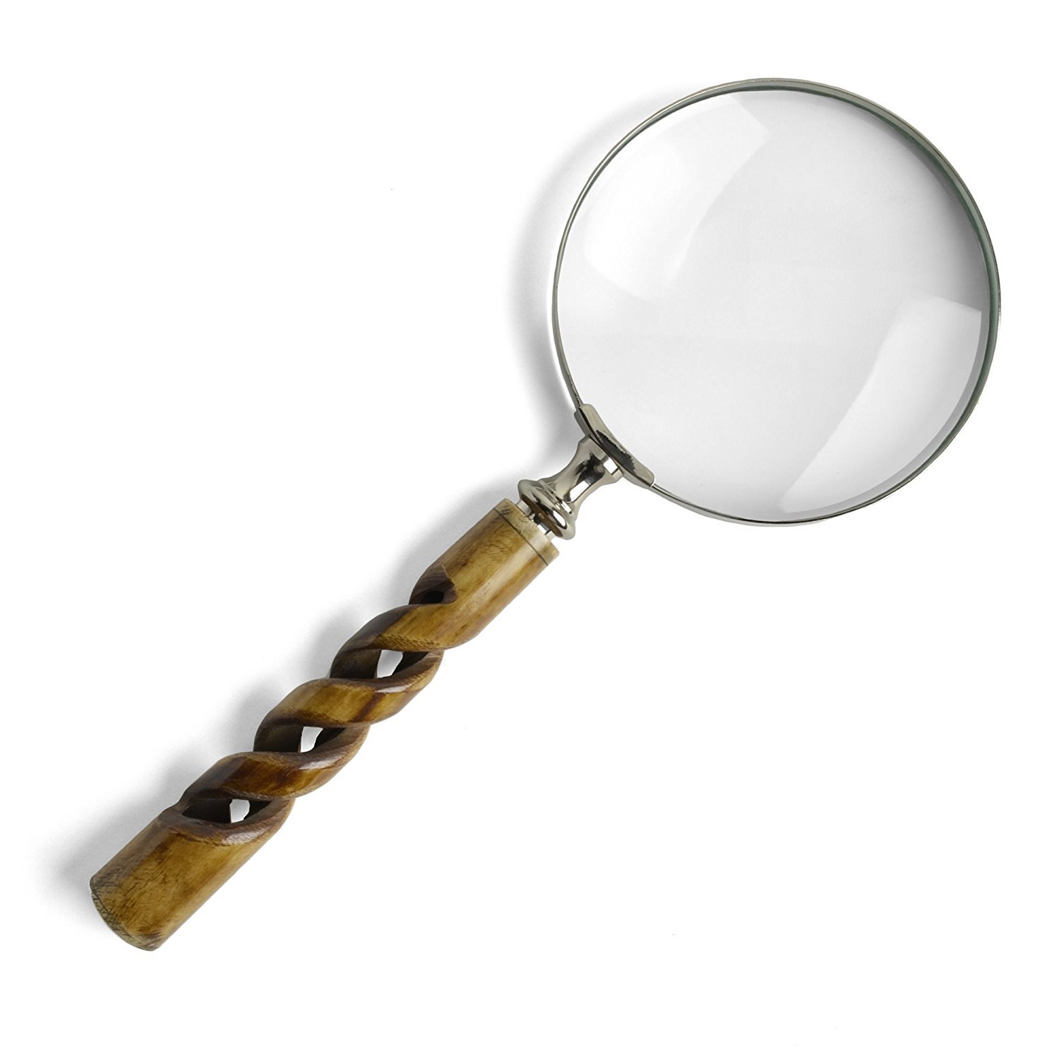 A. Sanoma Magnifying Glass with Carved Twisted Bone Handle