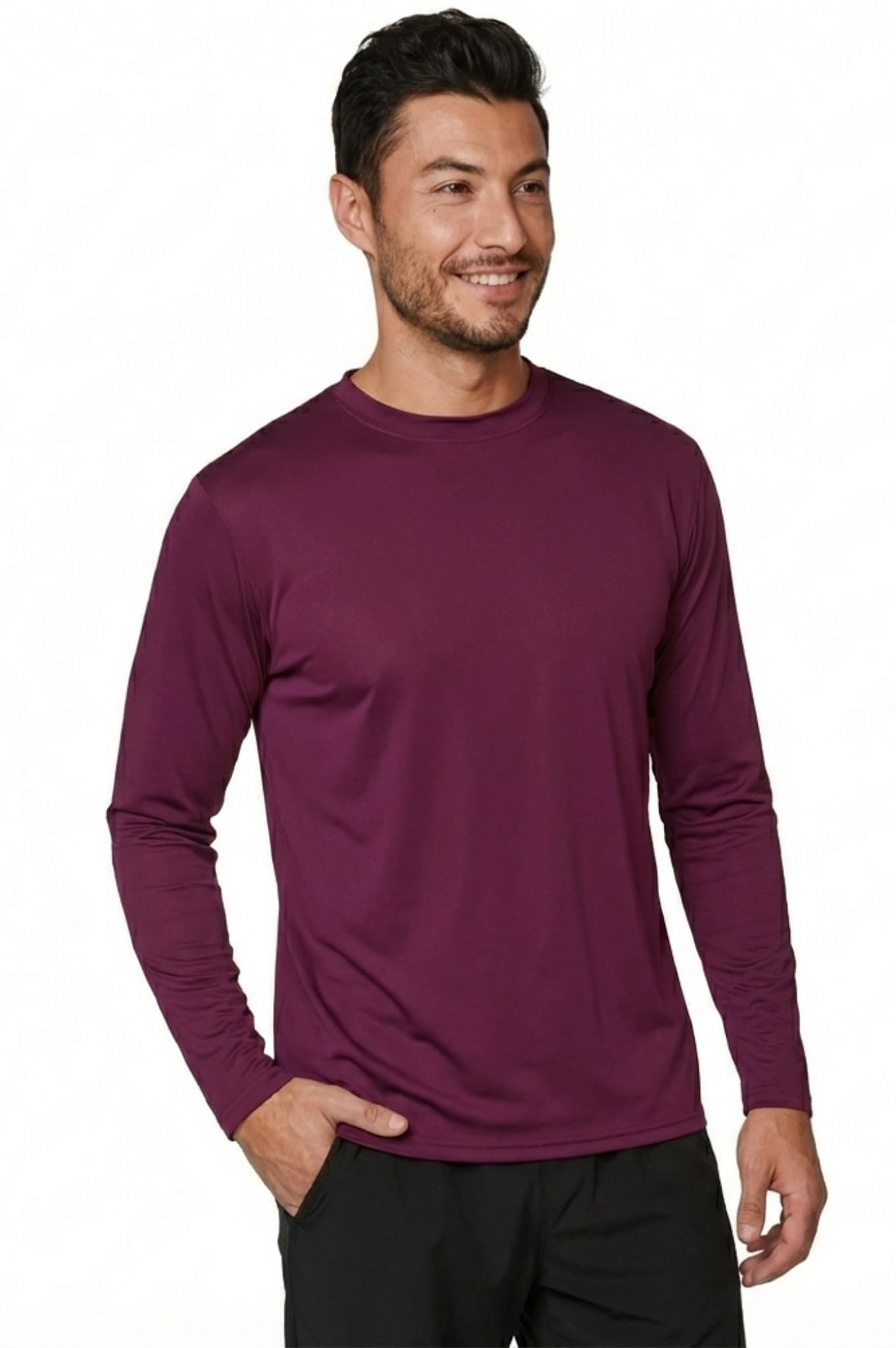 Sun Shirts for Men Long Sleeve UV Protection, UPF 50 Sun Shirt, UV Shirts for Men, Men's Rash Guard Fishing Shirt, Purple, Large-image-27