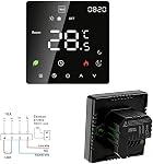 Smart Thermostat for Home Touchscreen Weekly Programmable WiFi Temperature Control with Child Lock Auto Manual Mode IP20 Digital Electric Underfloor Heating （Electric Heating）