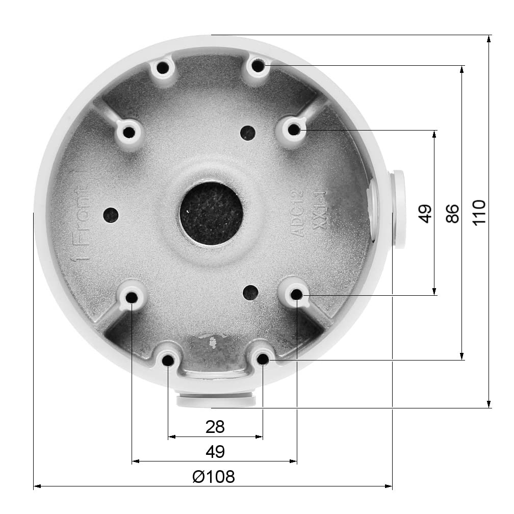 PFA139 Aluminum Junction Box For Security Cameras - Mounting Box For Turret/Dome Network Cameras