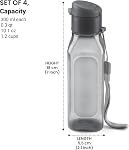 MILTON Bouteille d'eau de voyage – 1Pcs Bouteille de sport réutilisable avec fermeture facile de l'encolure et cou étanche – Bouteilles d'eau en plastique pour adultes et enfants, école, gym