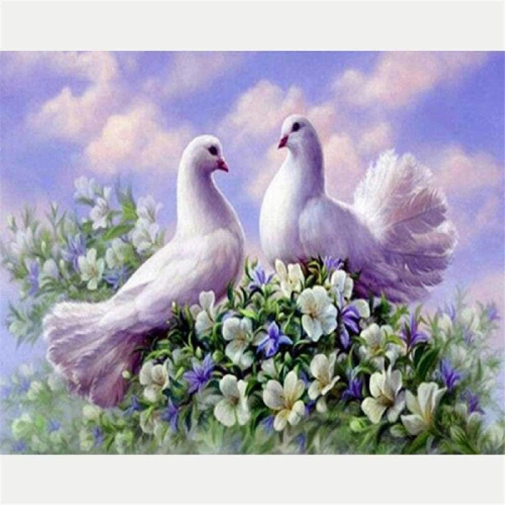 Cross Stitch Embroidery Kit Advanced Home Decoration Beginner Peace Dove DIY Handmade Embroidery Kit Accurate Pattern Printing Cross Stitch Home Decor 11CT Minimalist Style Gift-40x50cm