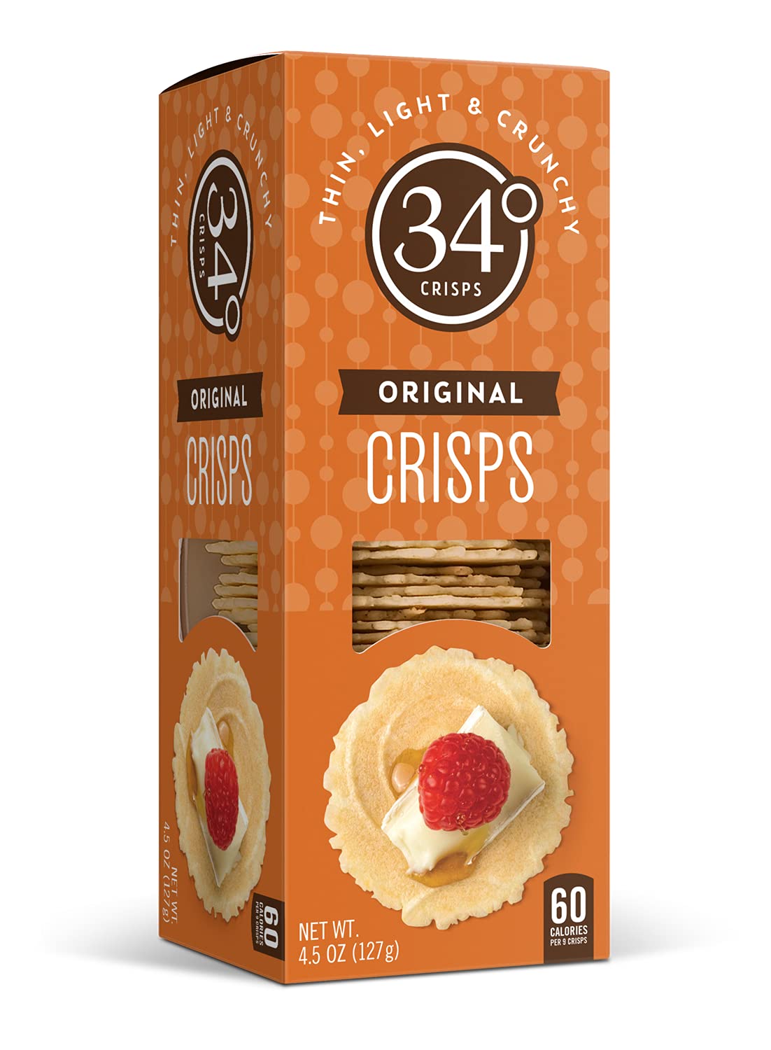34 Degrees Crisps | Original Crisps | Thin, Light & Crunchy Crisps, 6 Pack (4.5oz each)