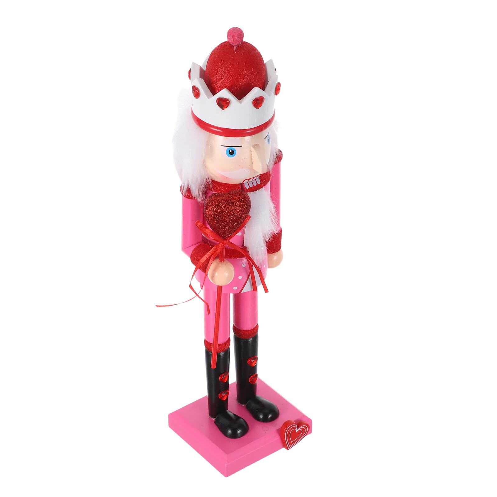 Casse-noisette bois rose de Noel Mobestech avec baguette magique, statuette artisanale