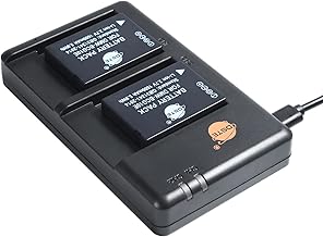 DSTE DMW-BCG10E DMW-BCG10 (2 pcs) Rechargeable Replacement Battery and Dual Charger Compatible with Panasonic DMW-BCG10PP Lumix DMC-ZS1 DMC-ZS3 DMC-ZS5 DMC-ZS6 DMC-ZS7 DMC-ZS8 DMC-ZS9 et DMC-ZS10