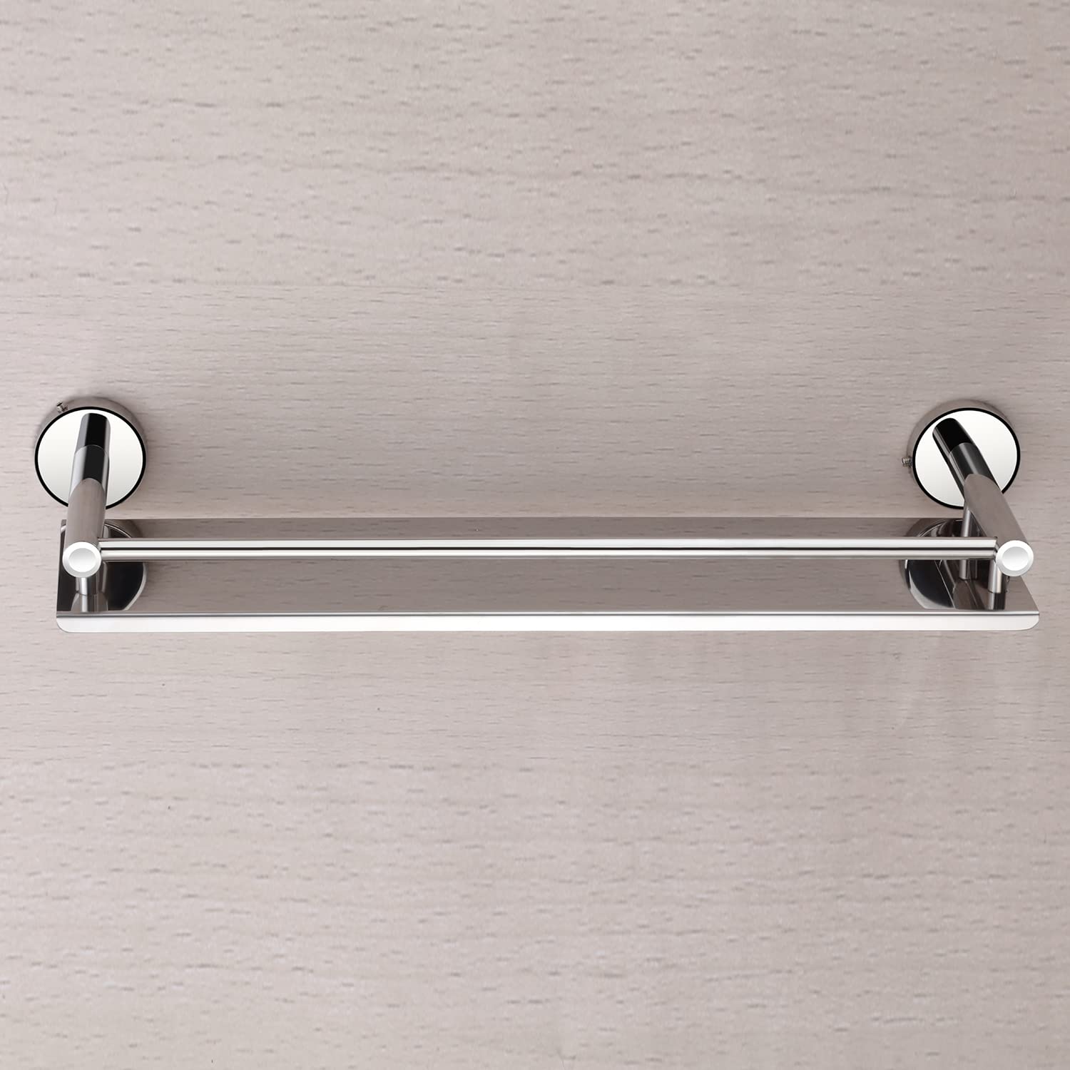 Oslen Stainless Steel Glossy Finish Multi Purpose Wall Mounted Wall Mount Bath Shelf Organizer l Kitchen Shelf l Bathroom Shelf and Rack I Bathroom Accessories - Silver (15 * 5 inch) 2