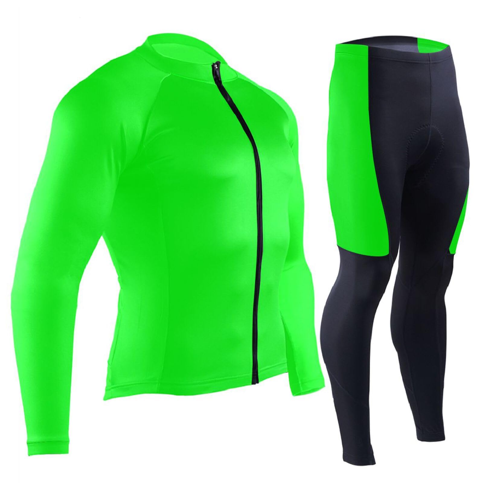 Radtrikot-Set mit Taschen, Windbreaker, langärmelig, 3D-gepolstert
