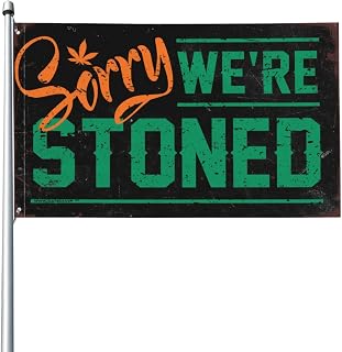 Alcohol Decor Sorry We're Stoned Flag Billiard Bar Decor Bar Room Decor for Adults ( Size : 30X45CM )