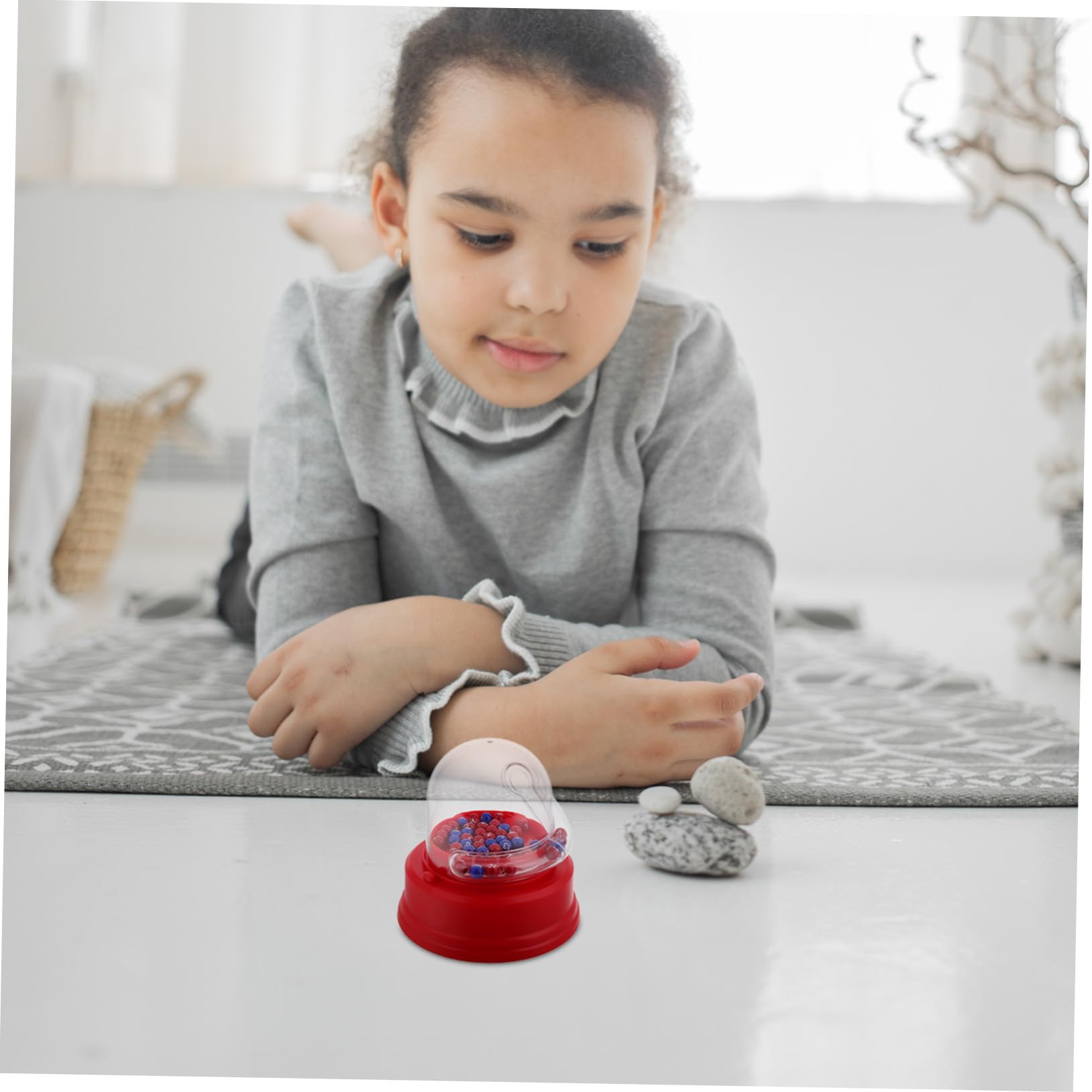Máquina Eléctrica de Lotería Portátil con Bolas de Burbujas Selector de Números Estable para Familiares y Fiestas