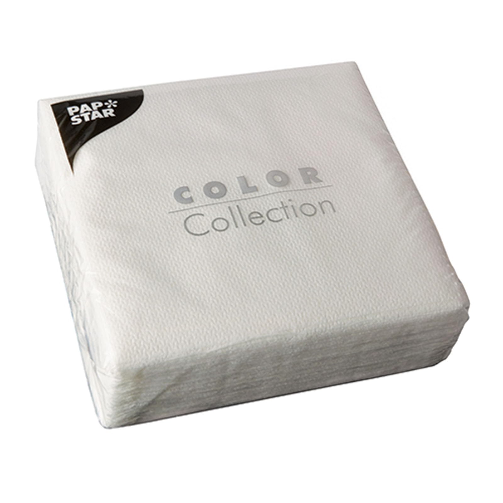 Papstar 1 caja de cartón=12 x 100 de Servilletas de Papel, Toallas de Papel, 1-capa 1/4-pliegue de 33 cm x 33 cm de colour blanco de 12300