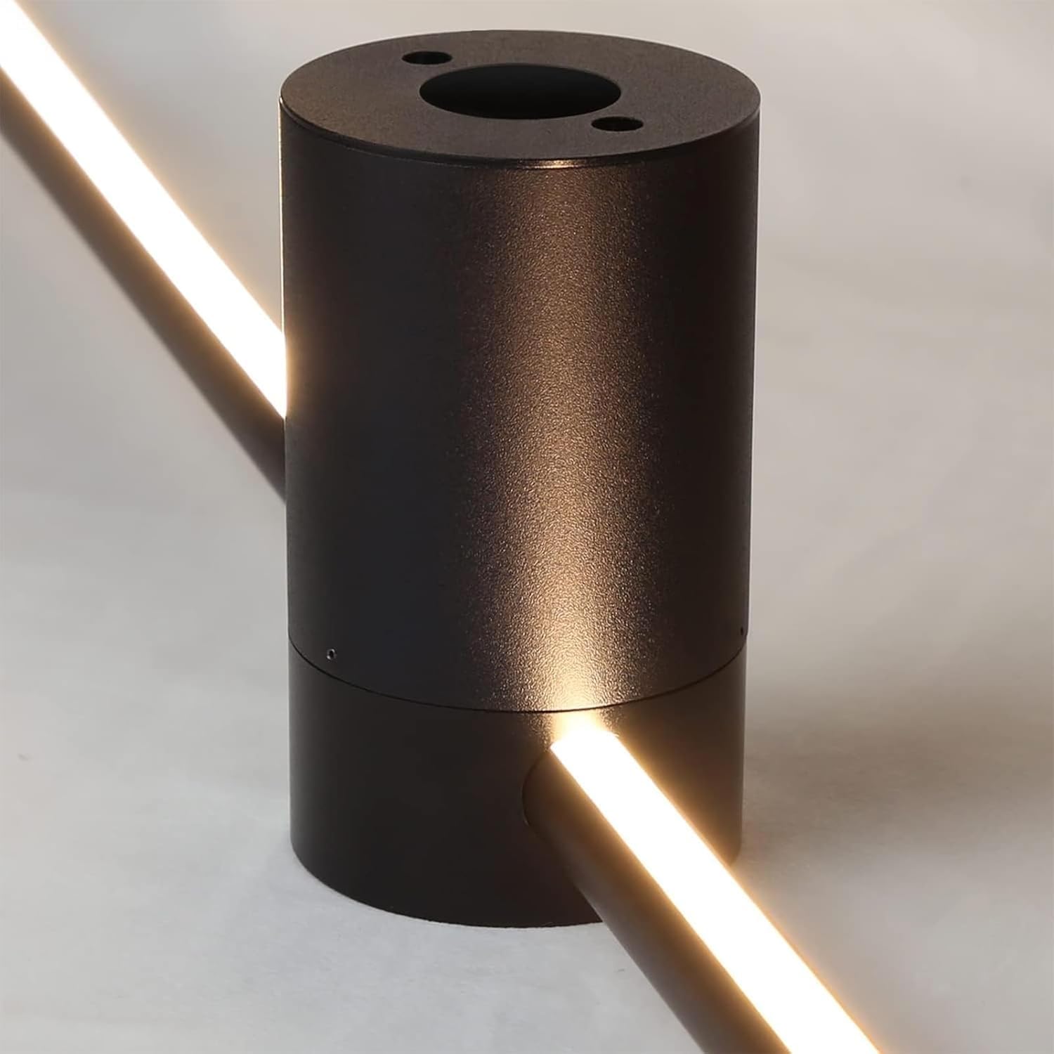 ZMH Aplique de pared LED de 2 piezas para interior - lámpara de pasillo, color negro, 60 cm, diseño moderno, giratorio, para cocina, 3000 K, blanco cálido, luz indirecta de escalera, para salón