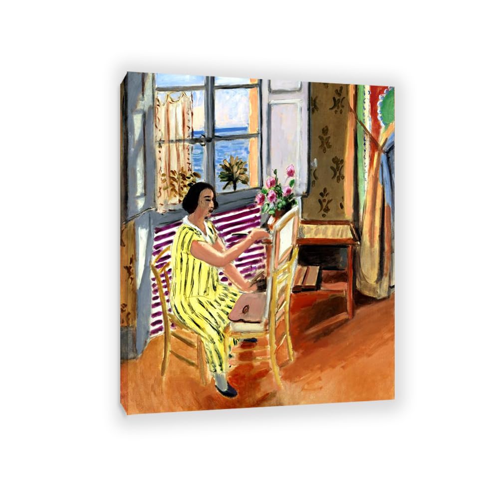 Mycggdgh Unframe Henri Matisse Painting Reproduction The Morning Session Famous Art Poster Henri Matisse Wall Decor For Bedroom Picture For Living Room Bathroom Office 80X60cm(31X24in) Frame