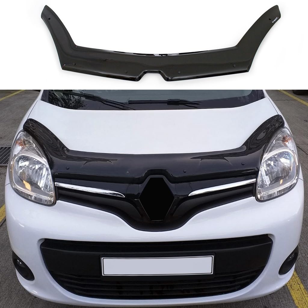 Pour Renault Kangoo 2014 + Protection de Capot Avant Bug Bouclier Déflecteur Capot Pierre Boucliers Piano Noir