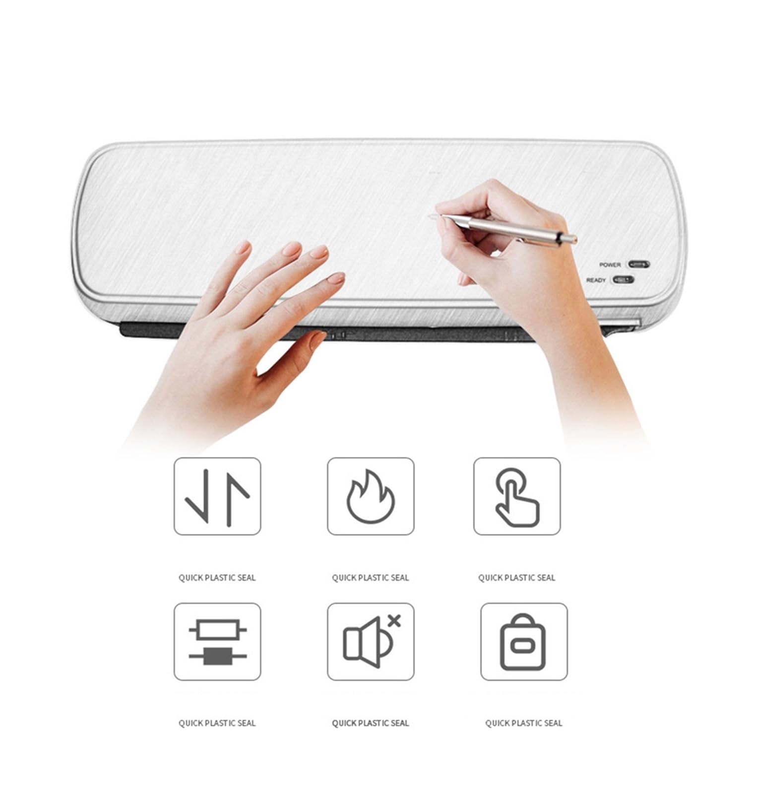 Macchina plastificatrice, plastificatrice per foto A4 da 220 mm di larghezza, plastificatrice a caldo e a freddo, velocità di plastificazione 300 mm/min, plastificatrice per pellicole per uso domest