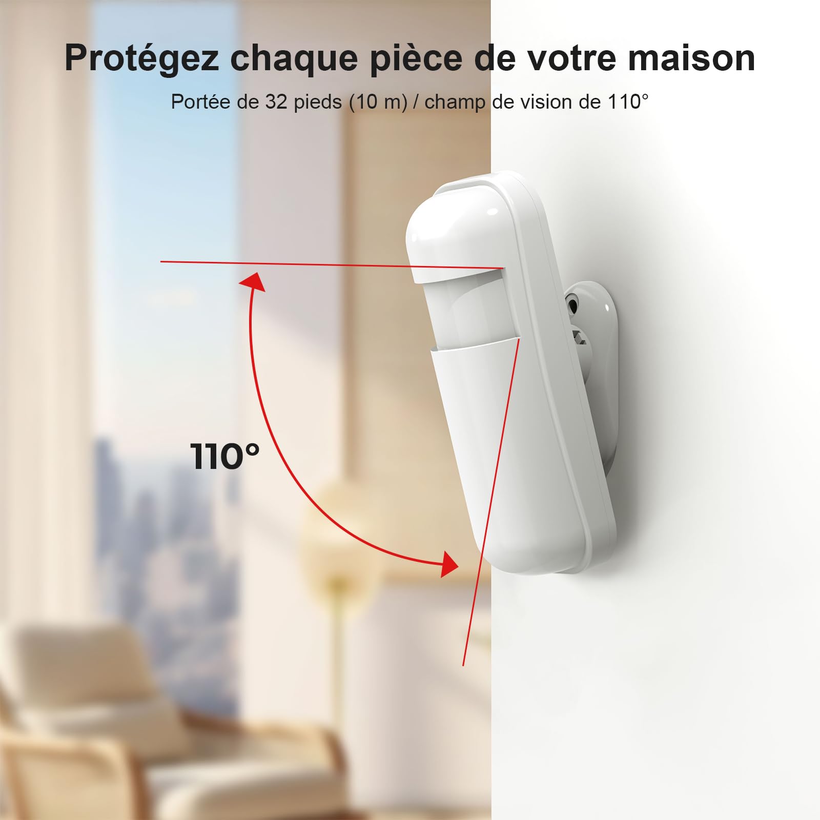 Système d'alarme sans Fil pour la Maison/l'appartement, Compatible WiFi et 4G, avec écran Tactile de 4,3 Pouces. sans Frais mensuels. Compatible avec Alexa.