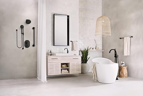 Miniatura 4 de Moen Conector de pared de ducha de mano redondo de hierro forjado, A725WR