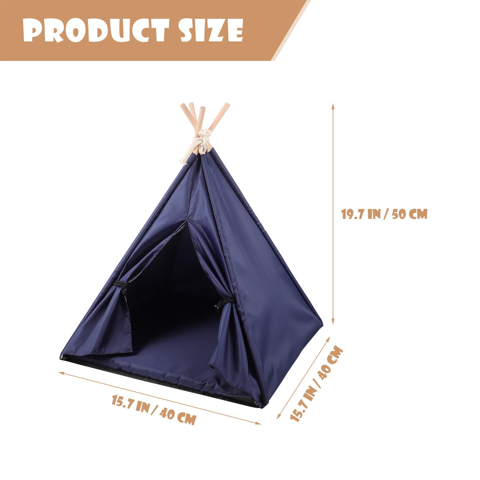 Tenda per Animali, Cuccia Lavabile in Tessuto Tecnico Blu Scuro | Design Rimovibile, Uso Interno ed Esterno, per Gatto e Cane, Facile da Pulire, Sicurezza