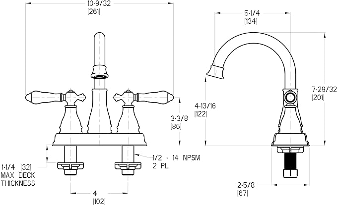Grifería Lavamanos 2 Huecos Acabado Cromo Brillante miniatura 3
