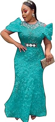 Women Plus Size African Dresses Off Shoulder Lace Liberia | Ubuy
