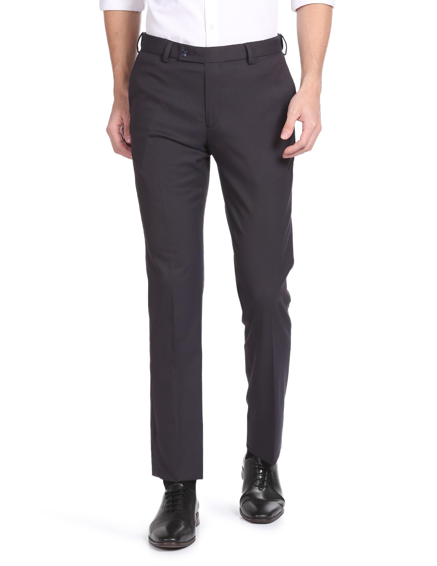arrow Dobby Solid Autoflex Trousers Wine-picture-24