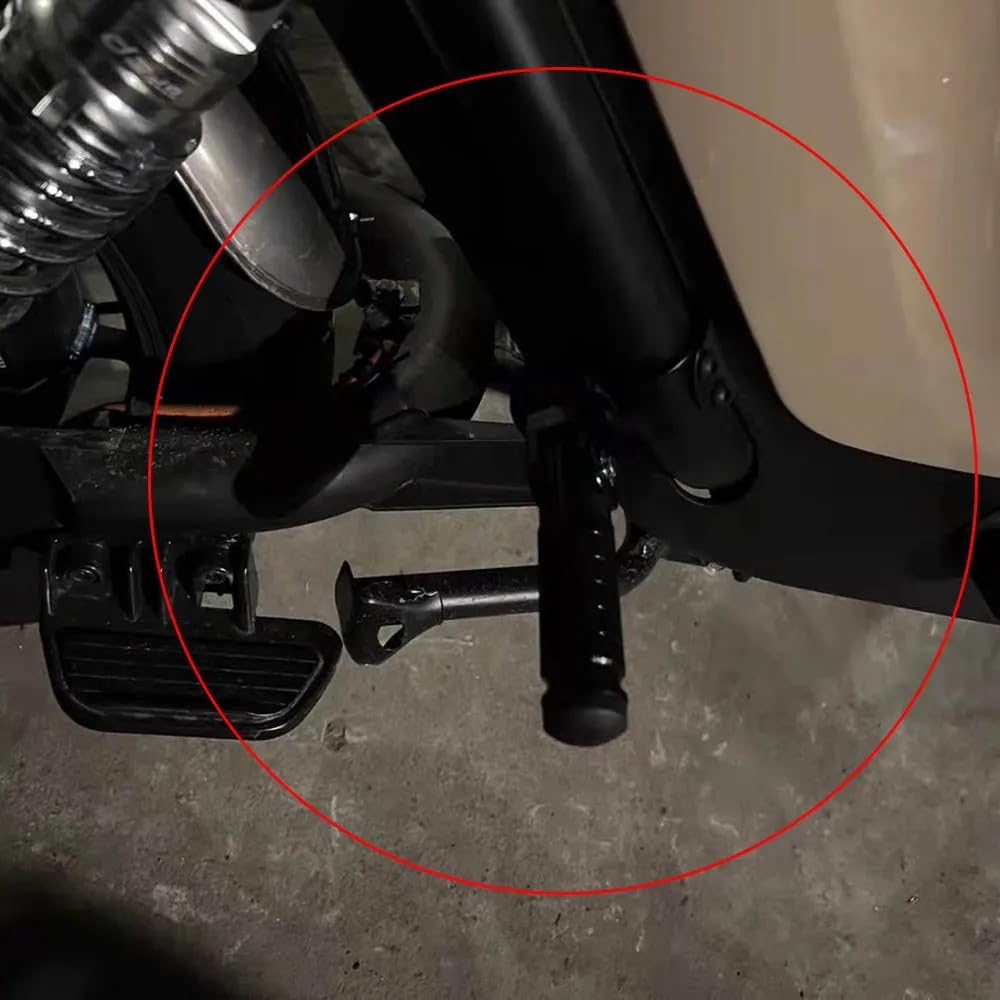 0.87-1.1" 22mm-28mm Pedane poggiapiedi pieghevoli universali per motociclette con morsetto per motocicli Ciclomotori Veicoli elettrici Scooter