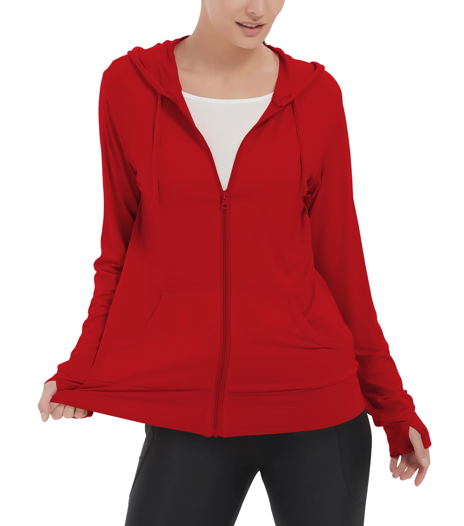 LETAOTAO Womens' Lightweight Zip Up Hoodies Stretch Thin Summer Jackets For Women