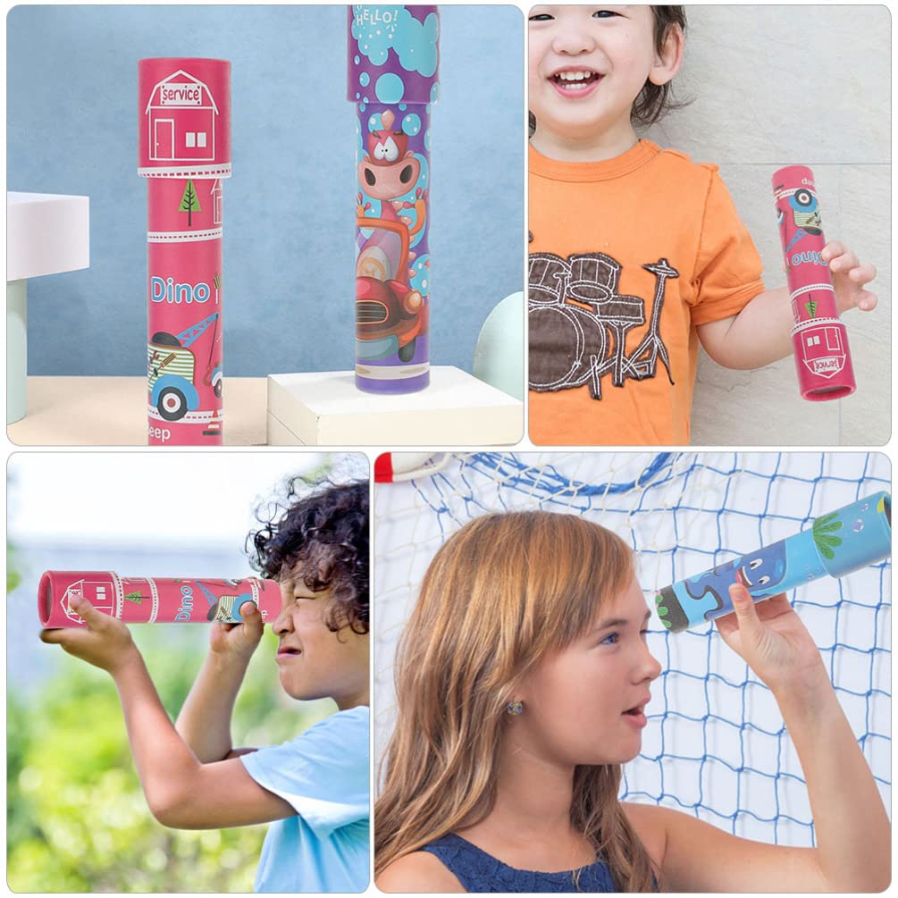 Zerodeko Caleidoscopio per Bambini Giocattolo Scientifico di Carta Mini Kaleidoscopio Educativo 6 Pollici Gioco Esplorativo per Sviluppo Visivo E creatività
