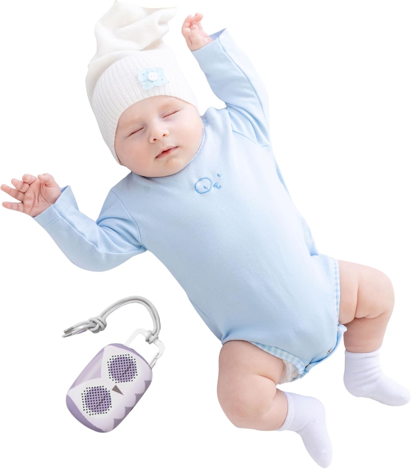 Portable White Noise Machine with 25 Soothing Sounds, Sleep Sound Machine with Auto-Off Timer, Rechargeable, Soother Newborn Essentials for Babies, Adults, Home, Office, and Travel