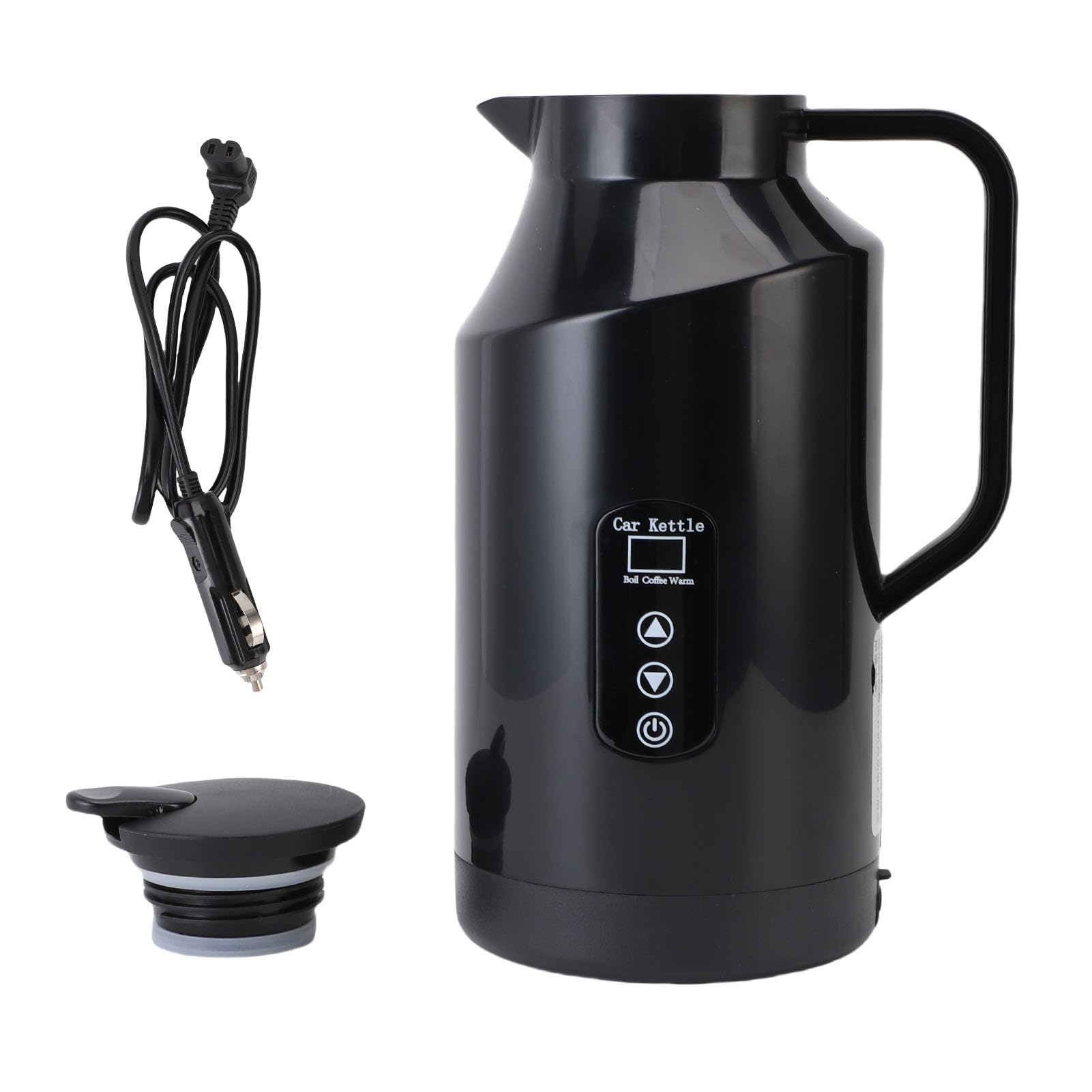 Hztyyier Bollitore Elettrico per Auto con Spegnimento Automatico 1500ML Riscaldatore Portatile per Acqua Bollente Viaggiatori Appassionati di tè e caffè Silicone PP