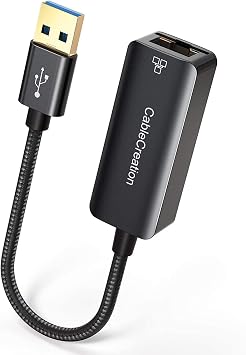 USB to Ethernet Adapter, USB 3.0 to RJ45 Gigabit Lan Adaptor, 1000/100/10Mbps Network Converter, Plug & Play Compatible with MacBook, Surface Pro, Windows 11/10/8/7, macOS, Linux OS, Chrome OS, Laptop