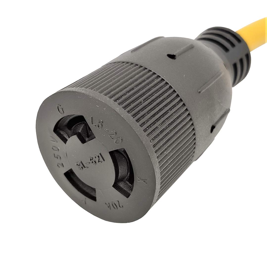 Parkworld 61773 NEMA L5-20P to L6-20R Adapter Cord, Twist Lock L5