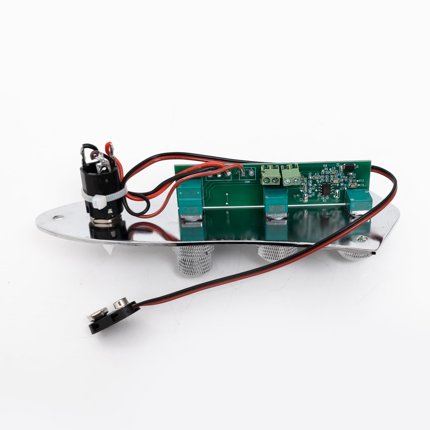 Placa de control precableada, placa de control cargada, arnés de cableado, kit de actualización de preamplificador de graves conmutable activo/pasivo para Fender Jazz Bass piezas de repuesto para bajo