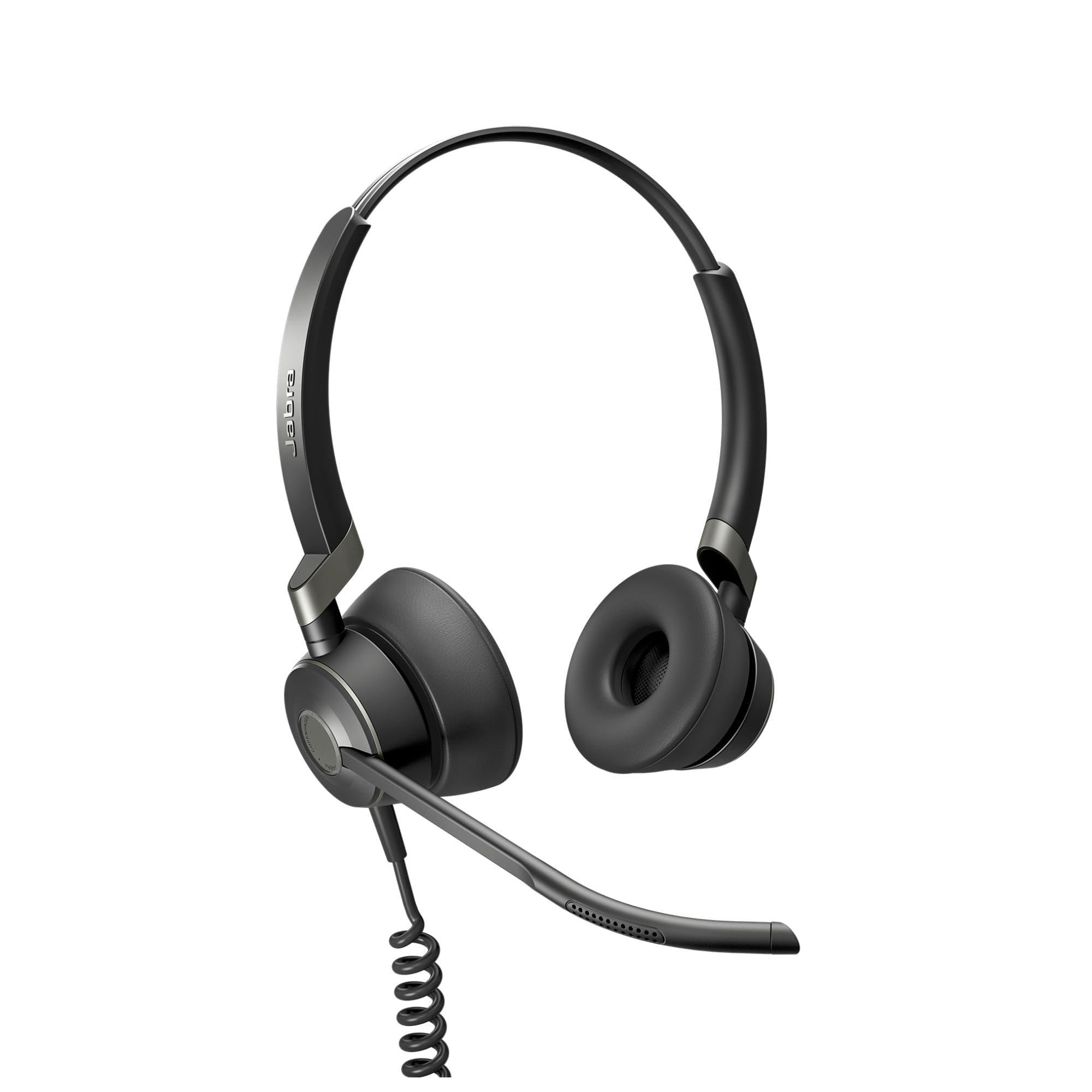 Jabra Engage 50 nauszne słuchawki stereo, certyfikowane przez Microsoft cyfrowe słuchawki przewodowe z pasywną redukcją szumów do oprogramowania i klientów internetowych, kabel USB-C, czarny