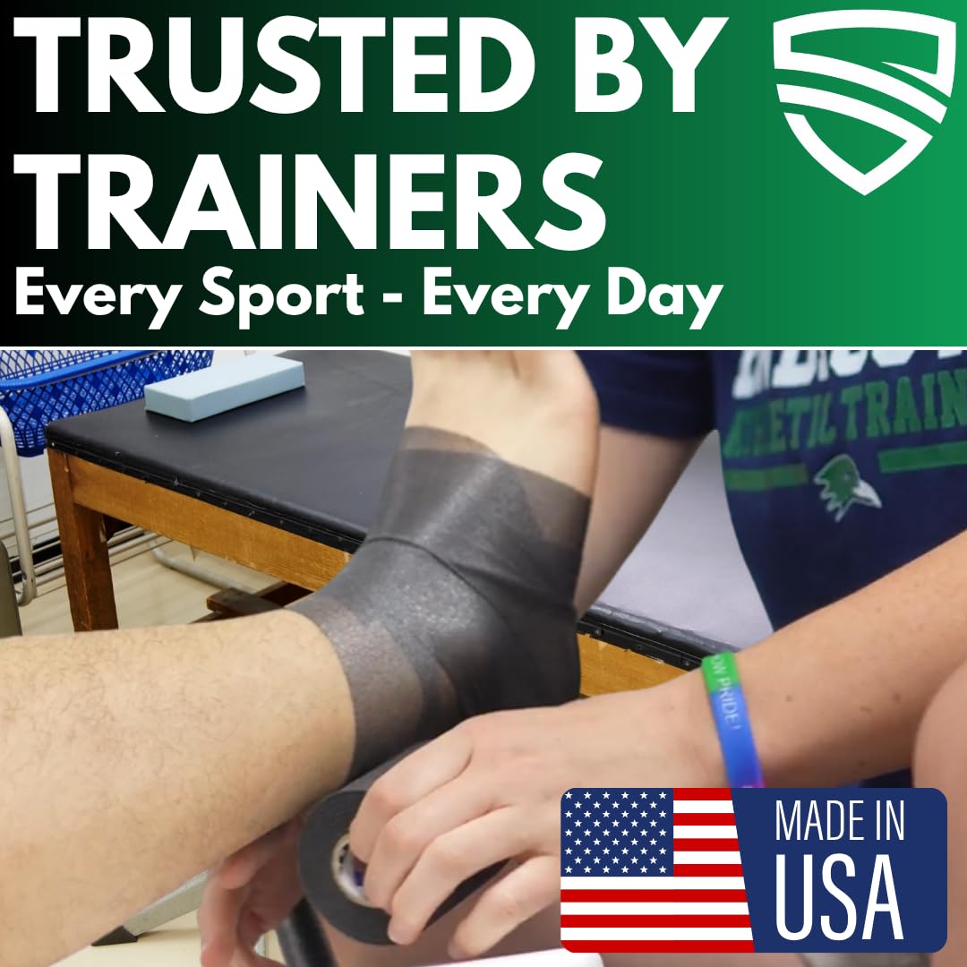 Shield Athletic Pre-Wrap | Barrera de espuma para protección de la piel, flexible y transpirable (verde)