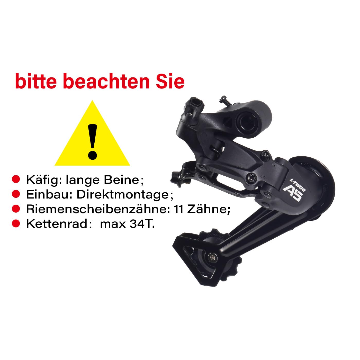Schaltwerk 9 Fach für Shimano SRAM, Schalthebel 9 Fach Rechts, Fahrrad Schaltung 9 Fach Set für MTB/Rennrad/Mountainbike