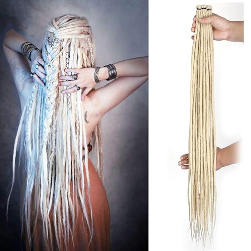 Extensiones de rastas sintéticas de 30 pulgadas, estilo hippie, 20 hebras trenzadas en extensiones de rastas