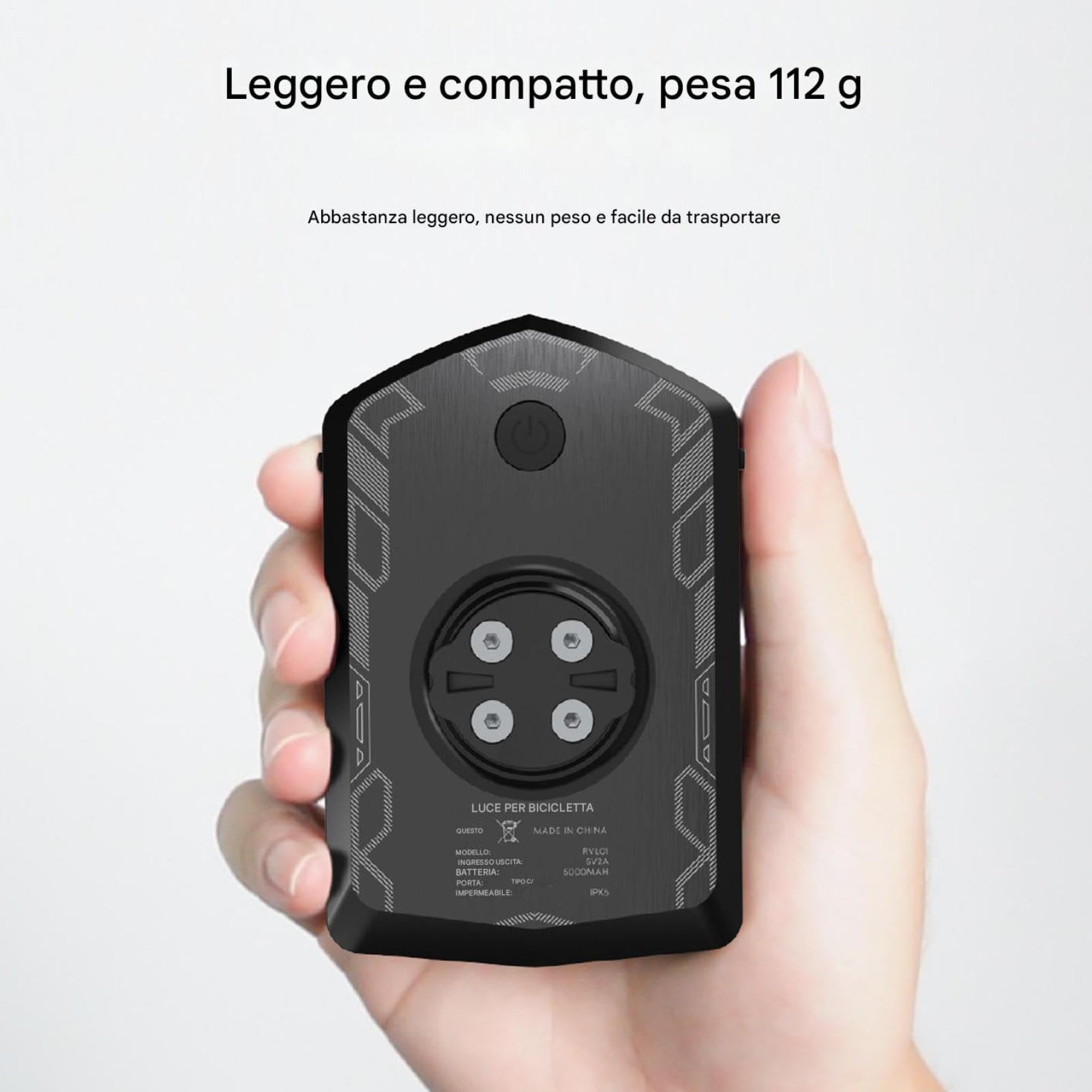 Luce notturna per ciclismo, Faro per bici ad alta luminosità | Luce anteriore dotata di Power Bank con 4 modalità, Lampada da guida ricaricabile, Design elegante con attrezzatura di sicure