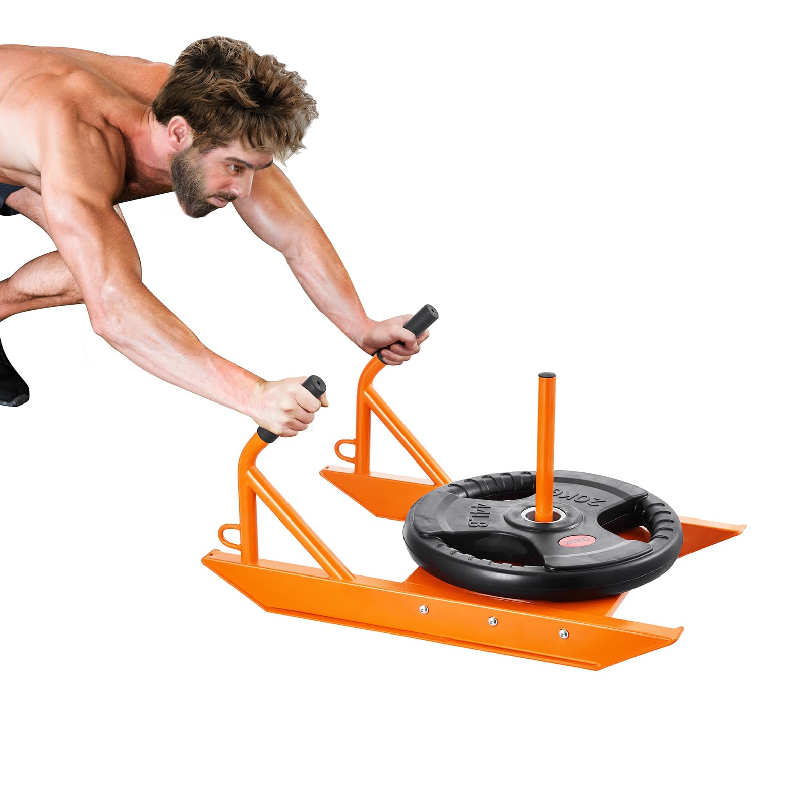 VEVOR Weight Training Pull Sled, Fitness Strength Speed Training Sled, Steel Power Sled Workout Equipment for Athletic Exercise and Speed Improvement