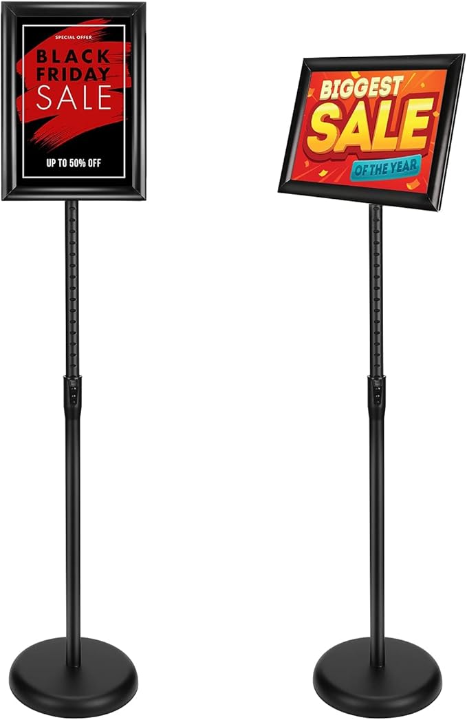 SIGNEX Heavy Duty Poster Sign Stand Adjustable Floor Sign
