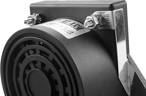 Miniatura 3 de Rnigs Alarma de respaldo para automóvil, 107 dB impermeablepolvo 12 V-24 V CC, alarma de advertencia inversa de respaldo industrial para ATV tono de