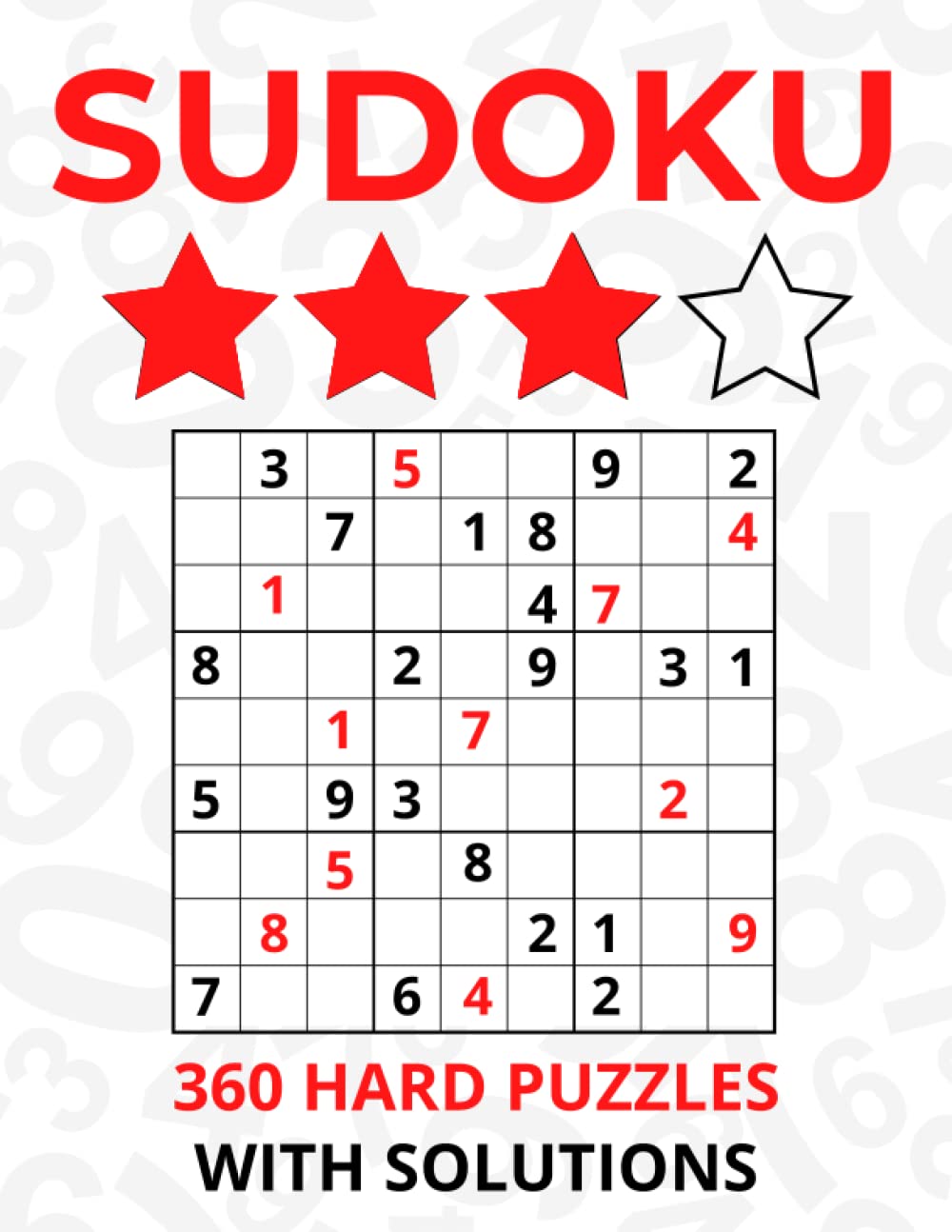 Sudoku Puzzles With Solutions - 360 Hard Sudokus - 8.5x11 Large Size: Great gift idea for adults, teens and kids who love sudoku puzzles