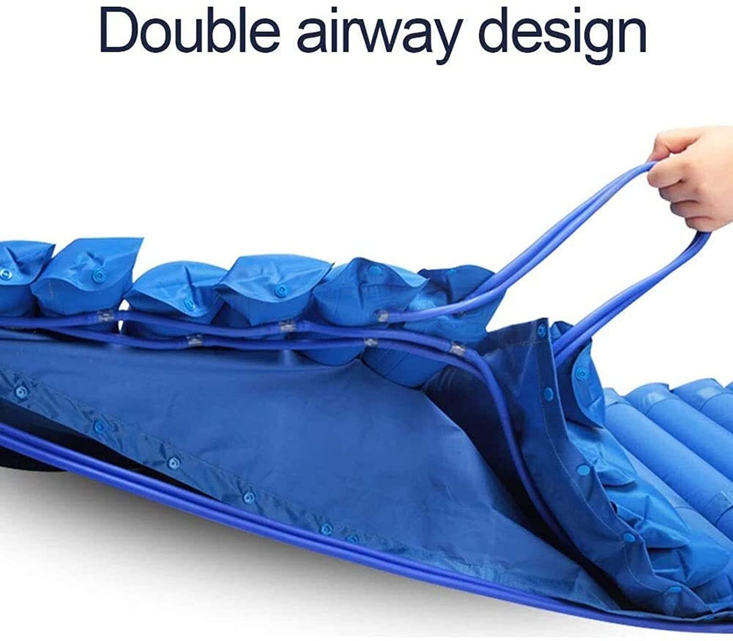 Colchón de presión alterna,Almohadilla de Aire para llagas,Cojín médico Colchón de Aire antiescaras con Orificio,Se Adapta a Cama de Hospital estándar