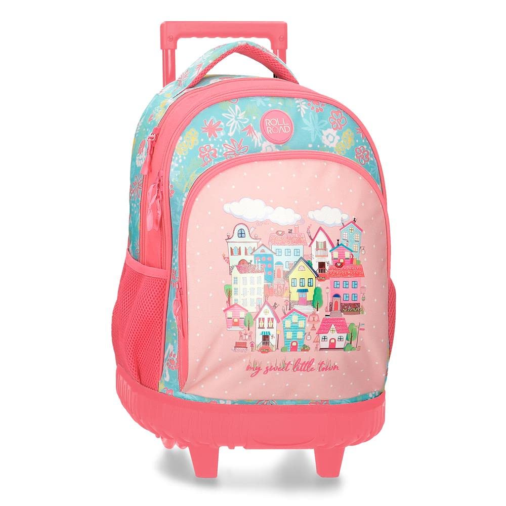 ROLL ROAD My little Town Mochila Compact 2 Ruedas Rosa 32x43x21 cms Poliéster 28,9L