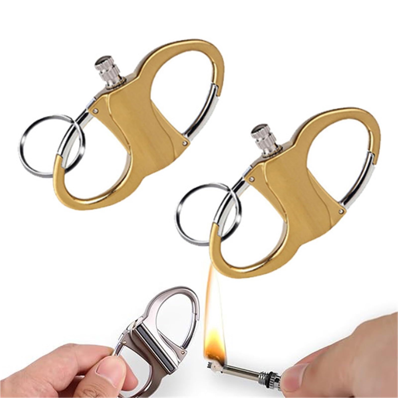 Schlüsselanhänger Feuerzeuge, dauerhafte Streichhölzer, wiederverwendbar und wasserdicht, tragbare Outdoor-Ausrüstung für Camping-Geschenke für Männer und Frauen