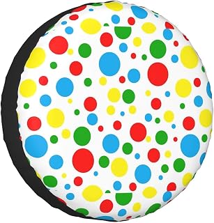 Cubierta de neumáticos de lunares coloridos para autocaravana, barco, remolque, furgoneta, SUV, material de tela, diámetro de 14-17 pulgadas